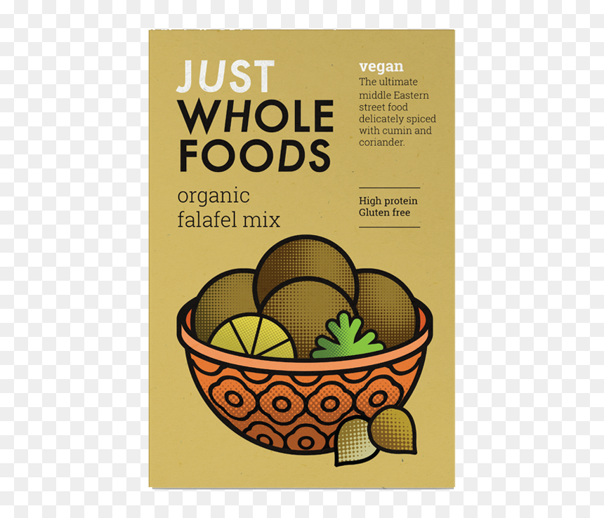 Just Wholefoods Organic Falafel Mix 120g"
 Title="just - Just Wholefoods Organic Falafel Mix 120g, HD Png Download - falafel png