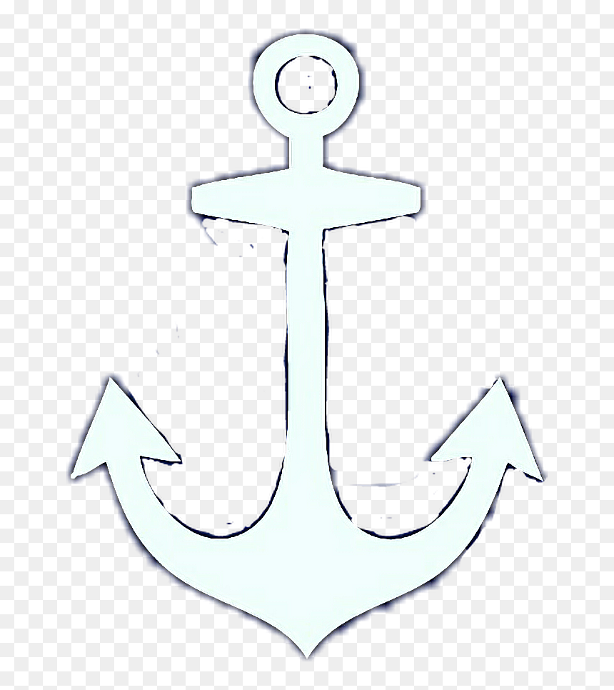 #cute #anchor - Blue Background White Anchor, HD Png Download - cute anchor png