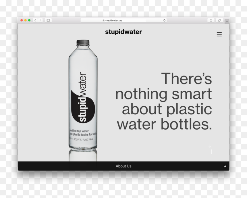 Stupidwater Microsite - Glass Bottle, HD Png Download - stupid face png