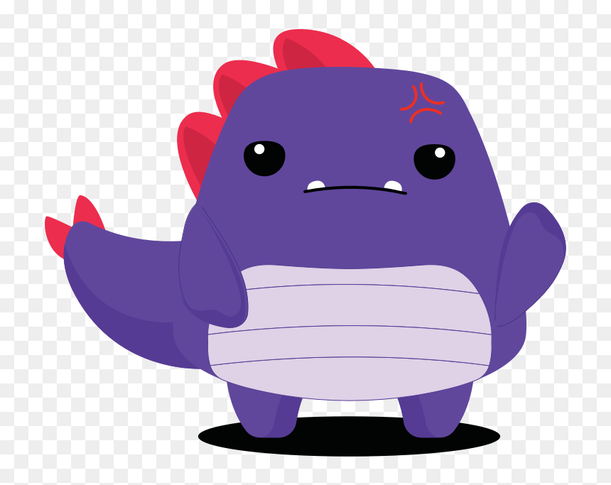 Lazy Dragon - Cartoon, HD Png Download - purple dragon png