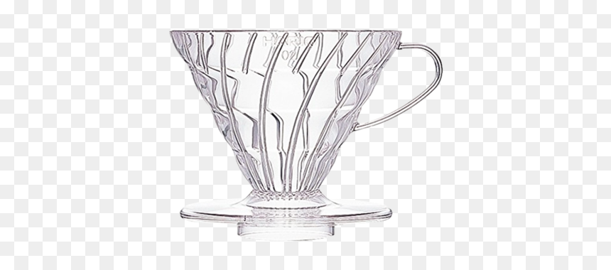 V60 Coffee Dripper 02, Plastic / Clear - V60 濾 杯 01, HD Png Download - cone shape png