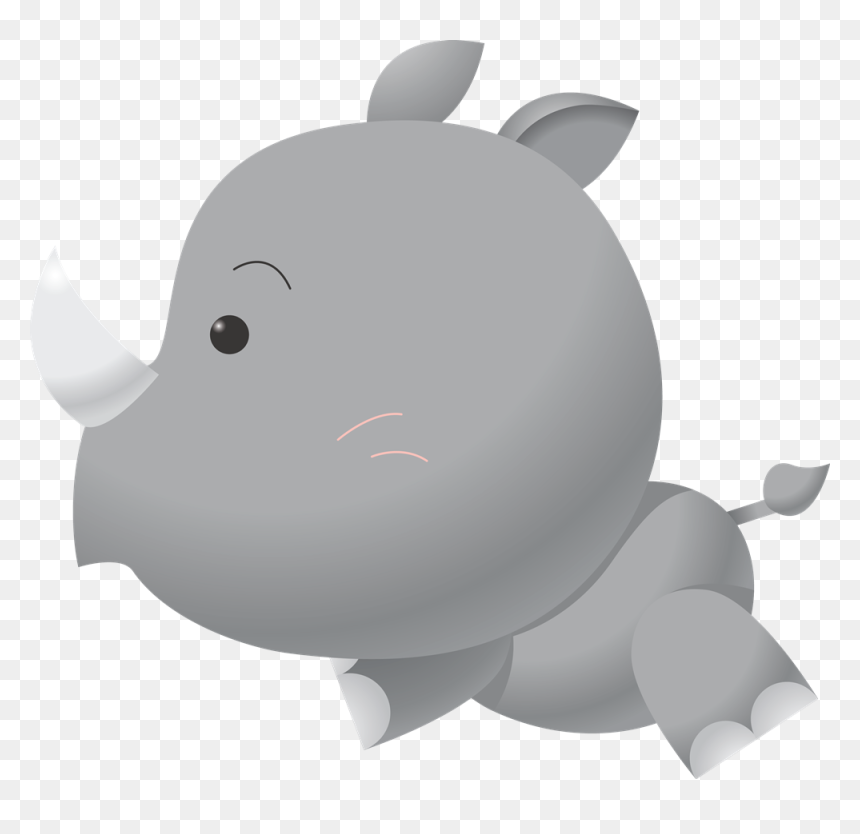 Free To Use &amp, Public Domain Rhinoceros Clip Art - Cute Baby Cartoon Rhino, HD Png Download - rhyno png