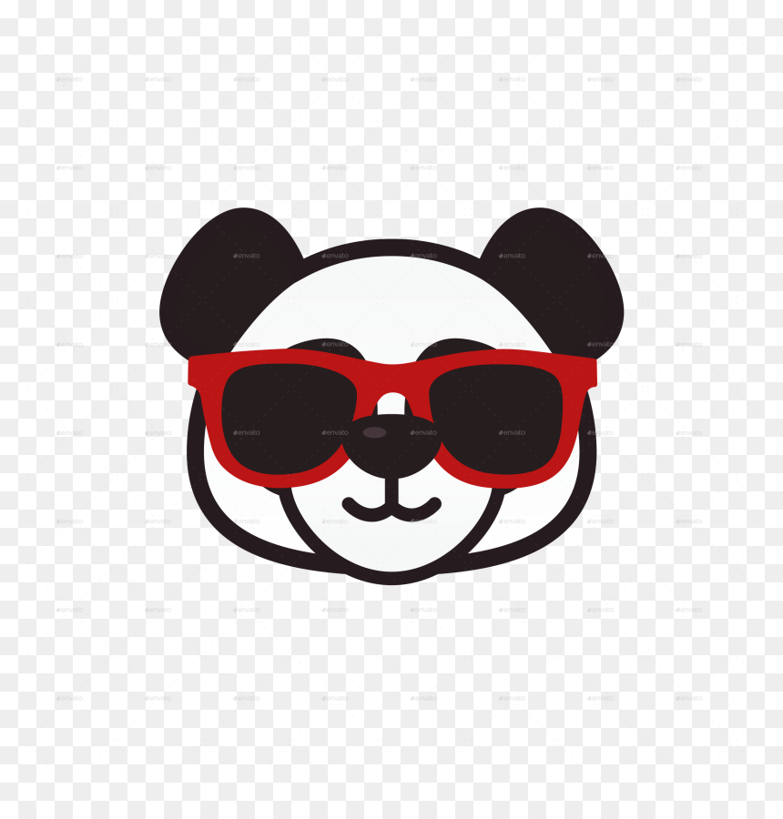 Transparent Cartoon Sunglasses Png - Emoticon Panda, Png Download - emoji sunglasses png