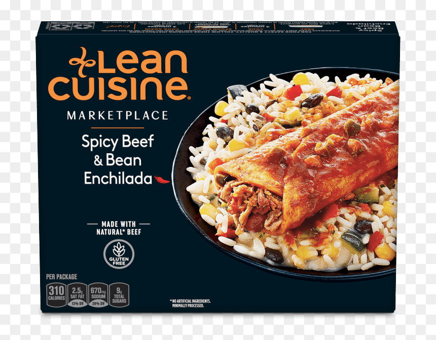 Spicy Beef & Bean Enchilada Image - Lean Cuisine Sesame Chicken, HD Png Download - enchilada png