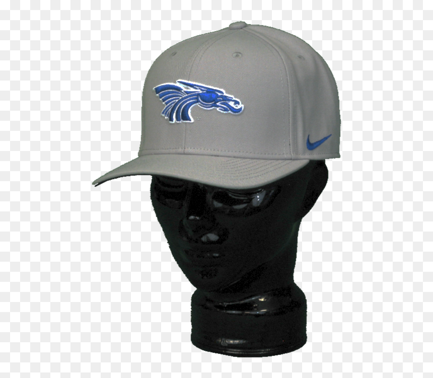 Nike Dri-fit Classic Gray Ballcap With Velcro Closure - Baseball Cap, HD Png Download - blue swoosh png