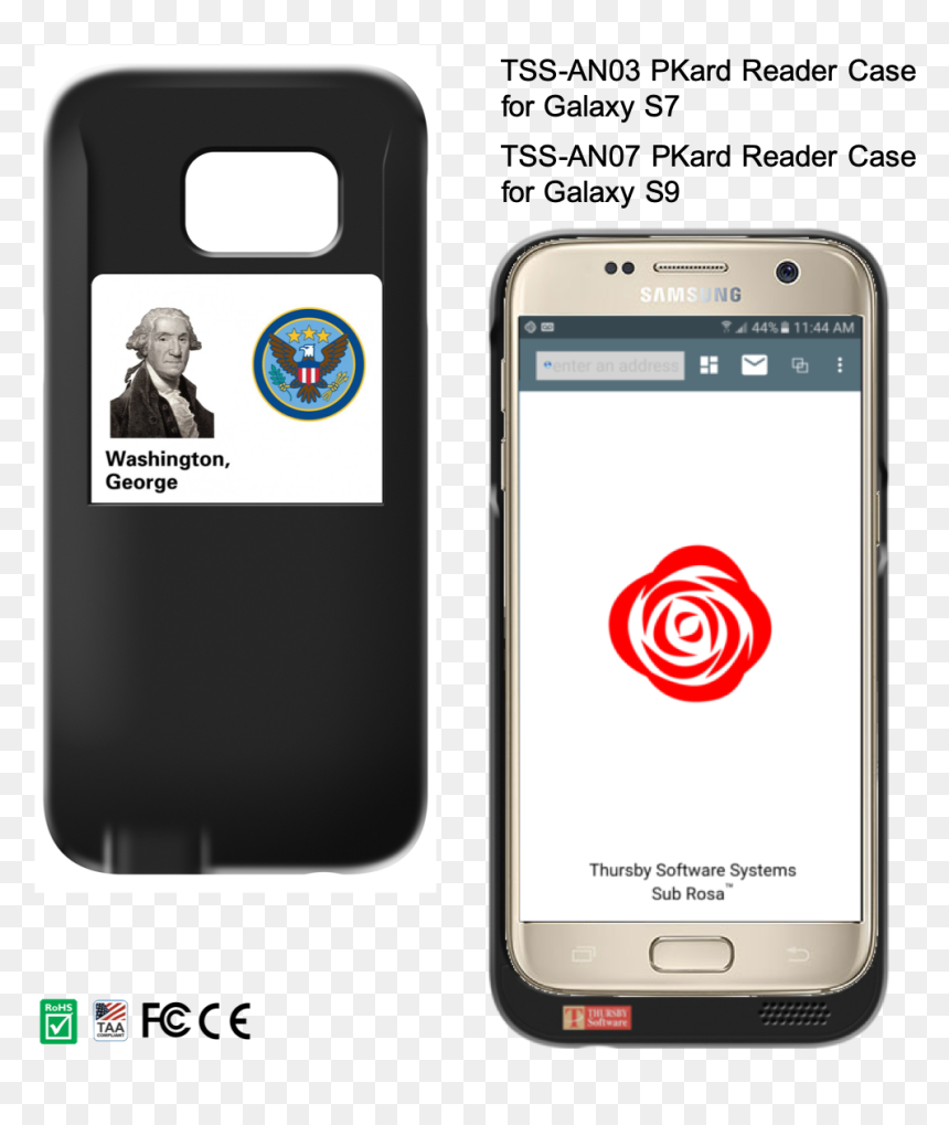 Pkard Reader For Android - Iphone, HD Png Download - samsung s7 png