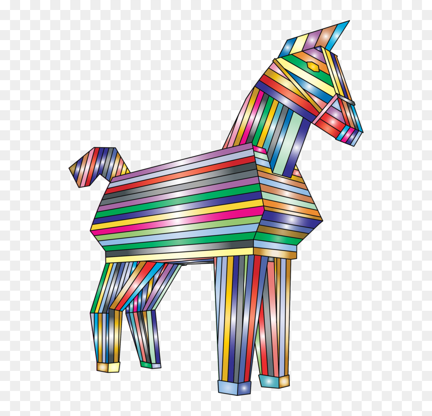 Angle,line,horse - Truva Atı Png, Transparent Png - trojan horse png