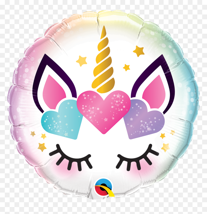 Unicorn Face With Hearts, HD Png Download - heart cluster png