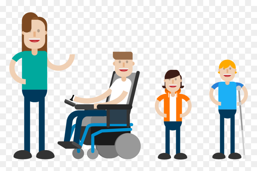 Courage - Kids - Cartoon, HD Png Download - wheelchair person png