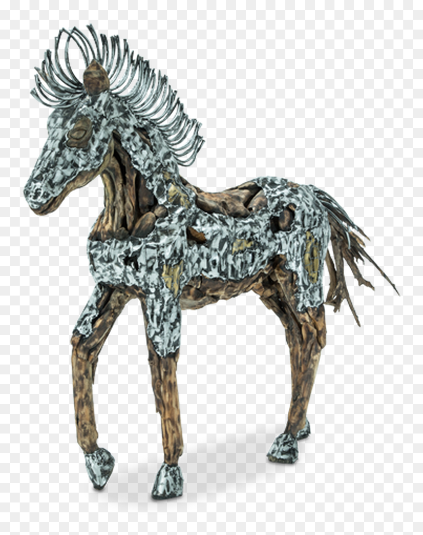 Gold Metal Body Coat Detailed Straight Mane Solid Wood - Wood Carving, HD Png Download - trojan horse png
