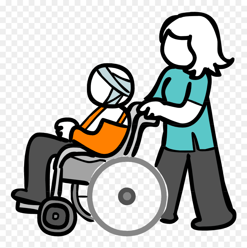 Picture Of A Person In A Wheelchair That Is Injured, HD Png Download - wheelchair person png