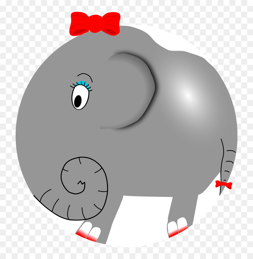Elephant Cartoon, HD Png Download - cartoon elephant png