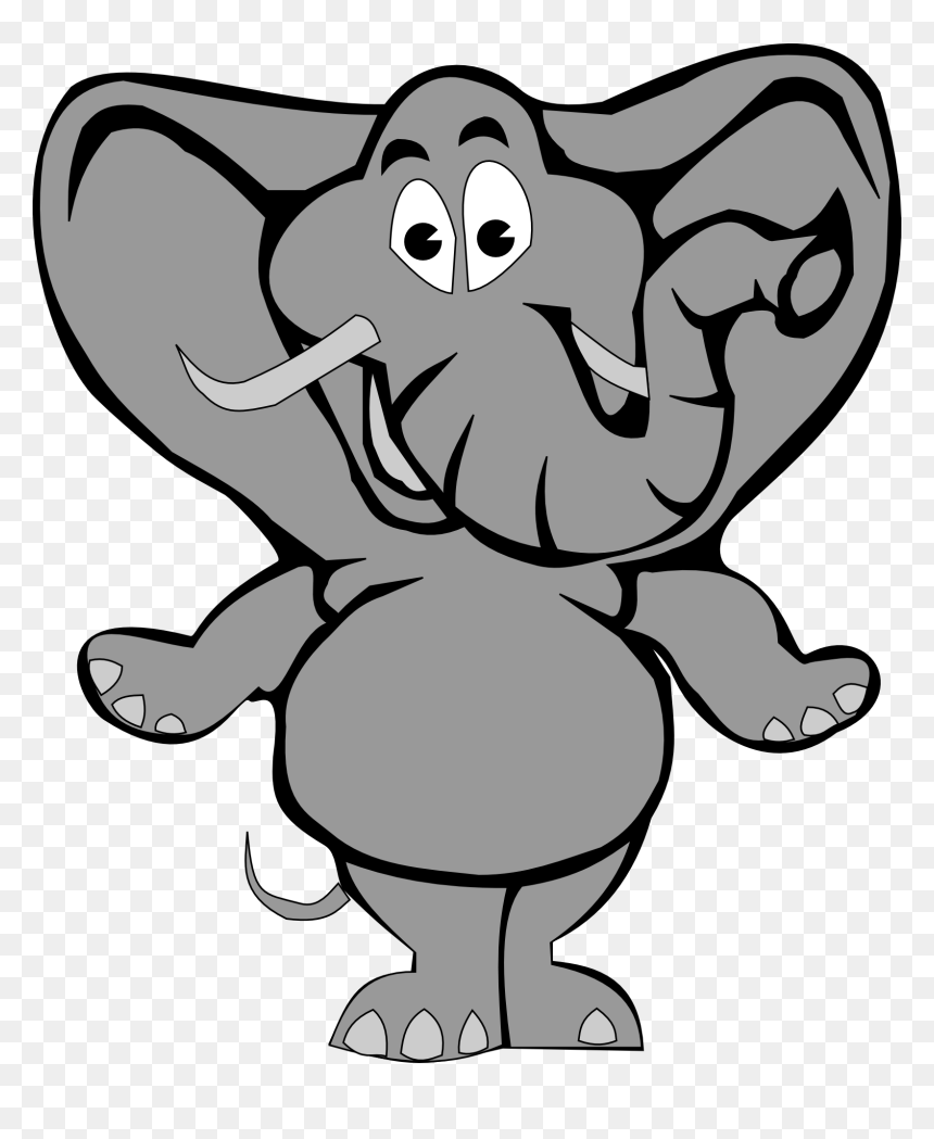 Elephant Comic, HD Png Download - cartoon elephant png