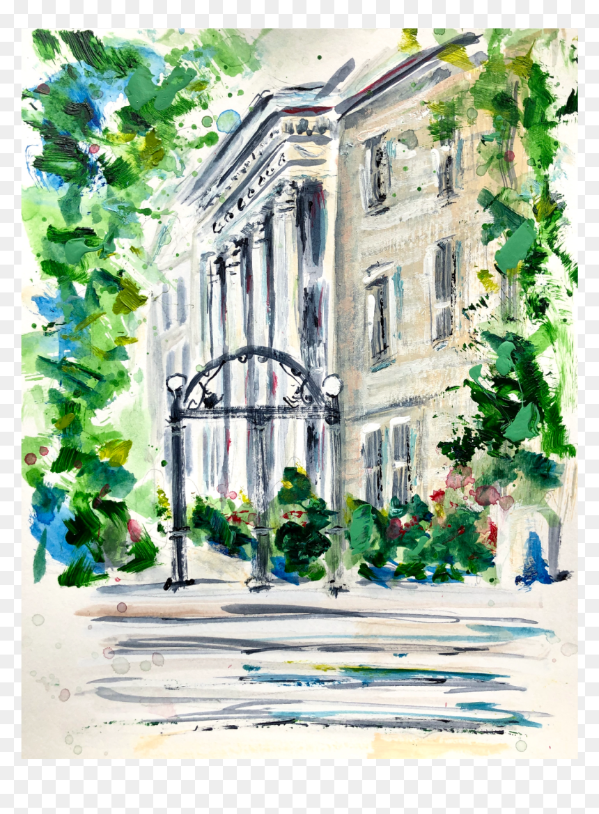 Limited Edition Matted Print - Watercolor Paint, HD Png Download - uga arch png