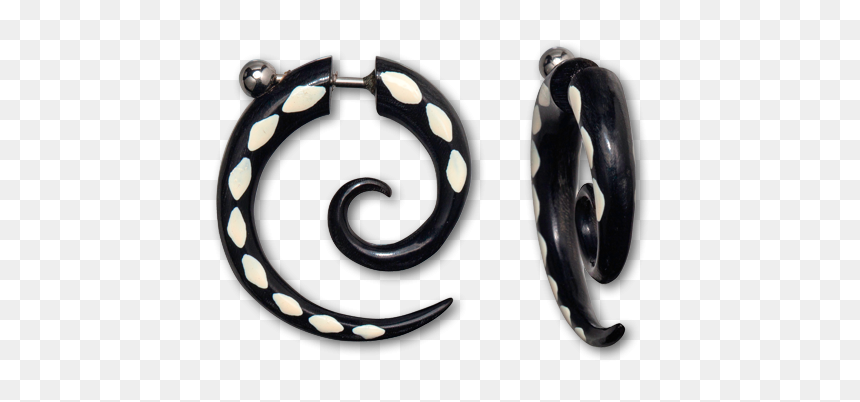 Horn Painted Fake Spiral 1,2 X - Earrings, HD Png Download - painted x png
