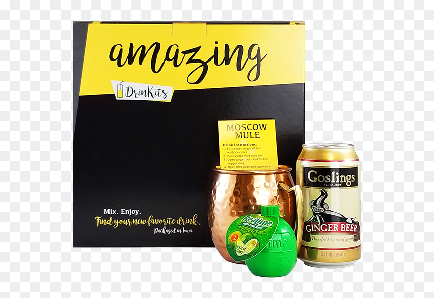 Goslings Ginger Beer Moscow Mule Kit By Drinkits"

 - Drink, HD Png Download - moscow mule png
