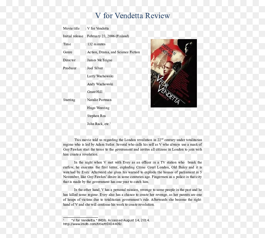 Document, HD Png Download - v for vendetta png
