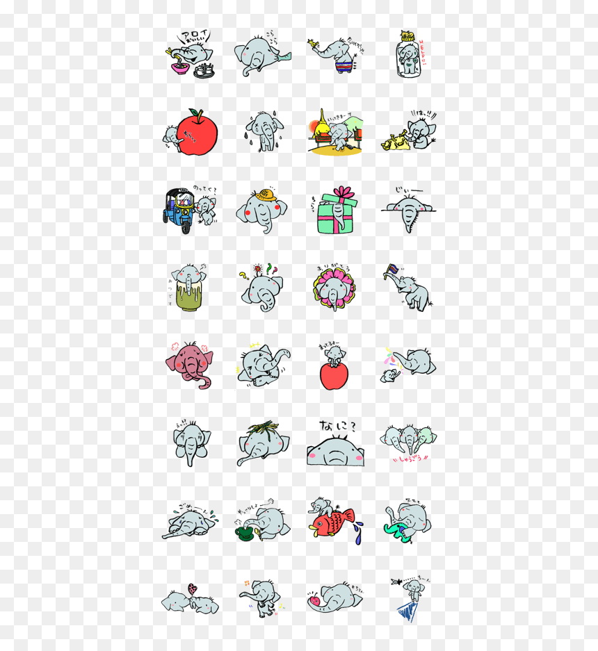 Elephant From Thailand - ライオンズ スタンプ, HD Png Download - sumikko gurashi png