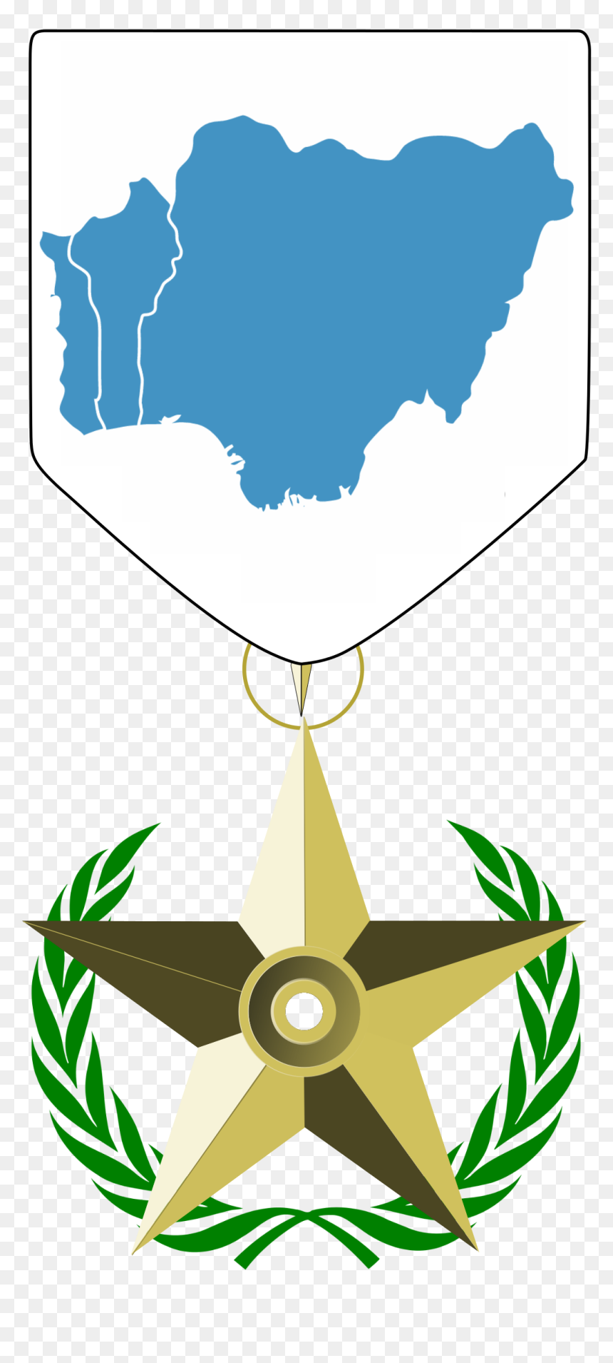 Slave Coast Barnstar With A Laurel Wreath - United Nations, HD Png Download - gold laurel wreath png