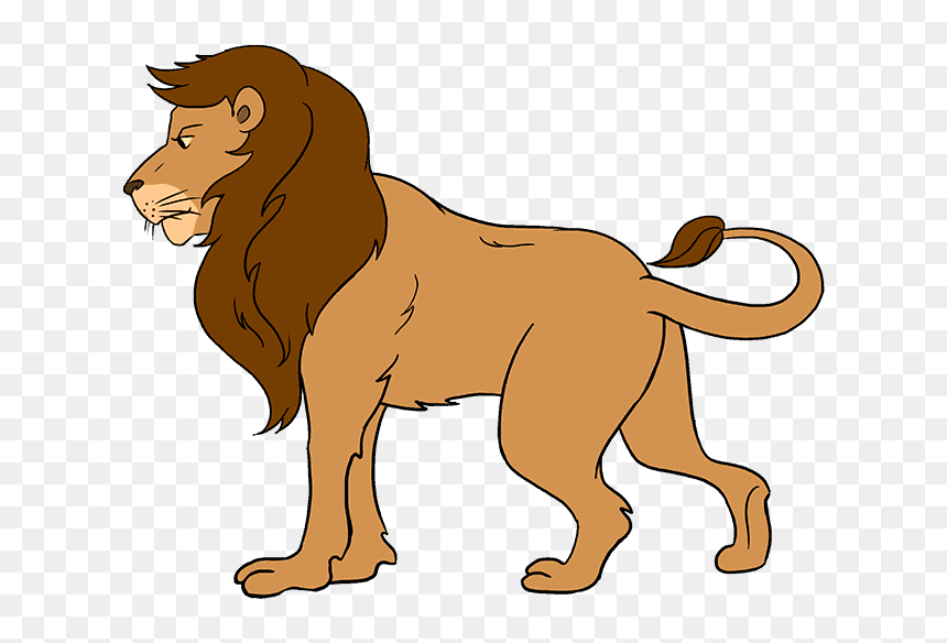 Clip Art Collection Of Free Cartoon - Lion Drawing For Kids, HD Png Download - lion mane png