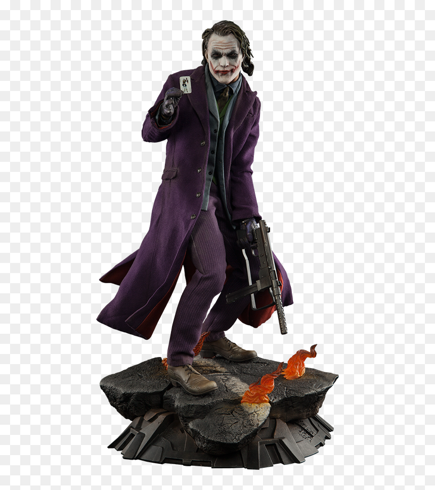Joker Figure Heath Ledger, HD Png Download - batman the dark knight png