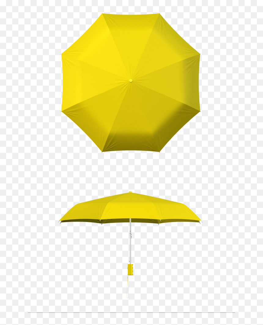 Yellow Compact Umbrella - Umbrella, HD Png Download - yellow umbrella png
