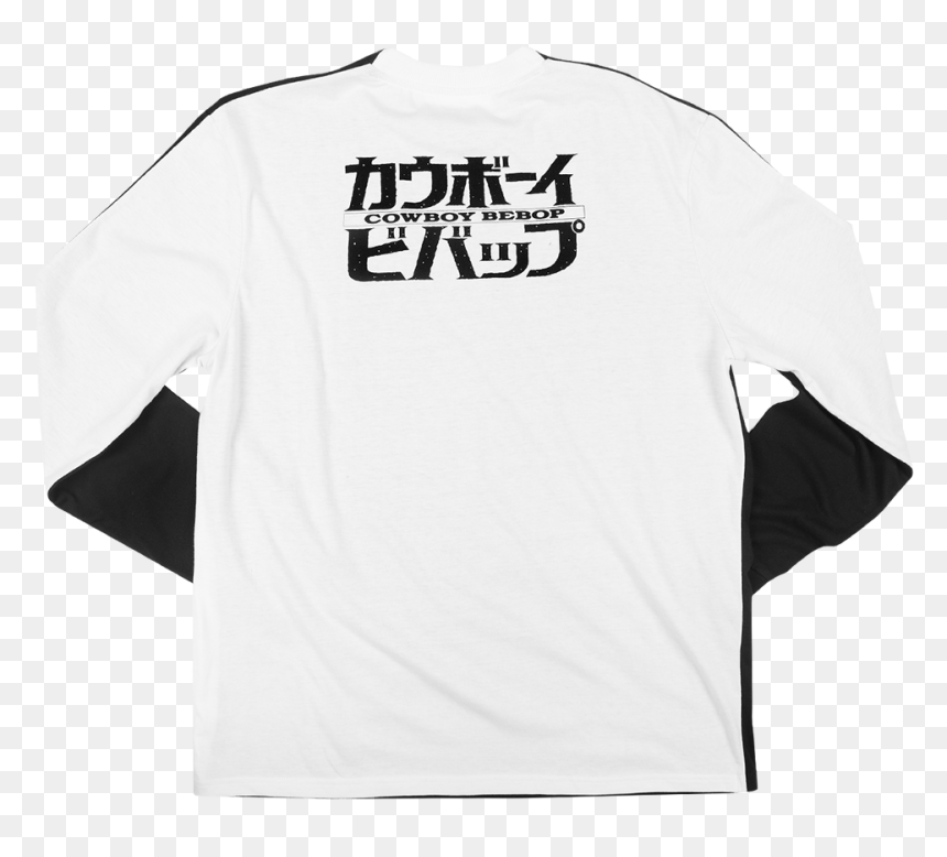 Ls Cowboy Bebop Black And White 50/50 Logo Tee - Cowboy Bebop, HD Png Download - cowboy bebop logo png