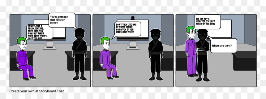 Dark Knight Interrogation Story Board, HD Png Download - batman the dark knight png