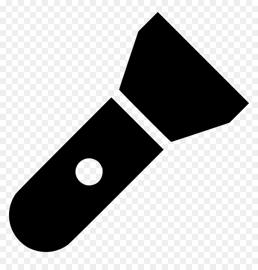Transparent Wooden Torch Clipart - Clipart Flashlight Png White, Png Download - flashlight clipart png