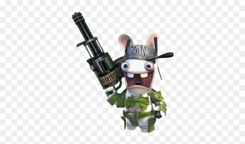 Lapin Cretin Rambo, HD Png Download - rabbids png