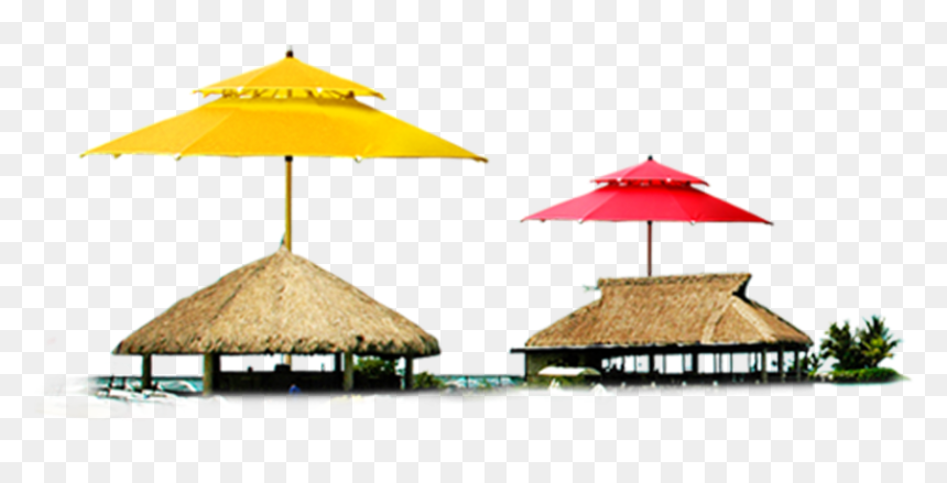Red And Yellow Summer Huts Png Image - Portable Network Graphics, Transparent Png - yellow umbrella png