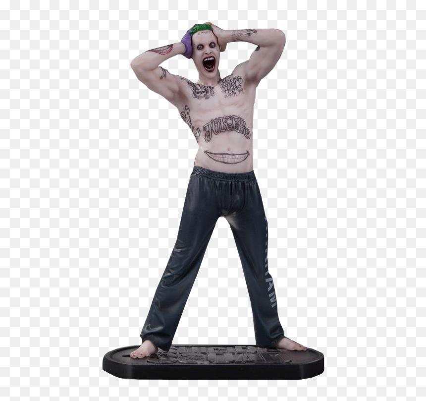 Suicide Squad Joker Statue, HD Png Download - jared leto joker png