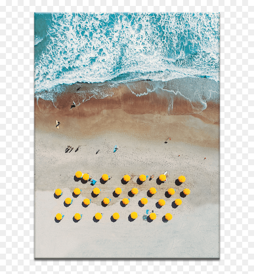 Yellow Umbrellas - Poster Beach Life, HD Png Download - yellow umbrella png