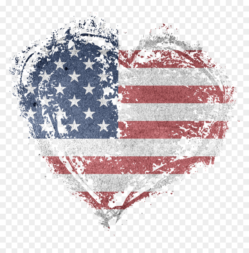 American Flag, Heart, Usa - Usa Heart, HD Png Download - american flag heart png