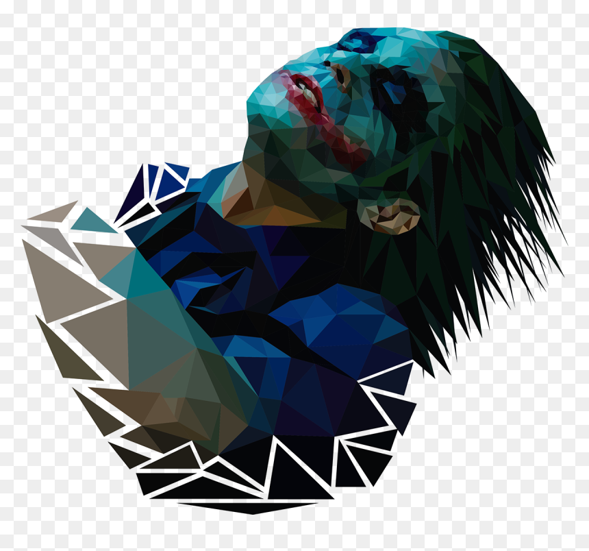 Poly Art Of Joker, HD Png Download - batman the dark knight png