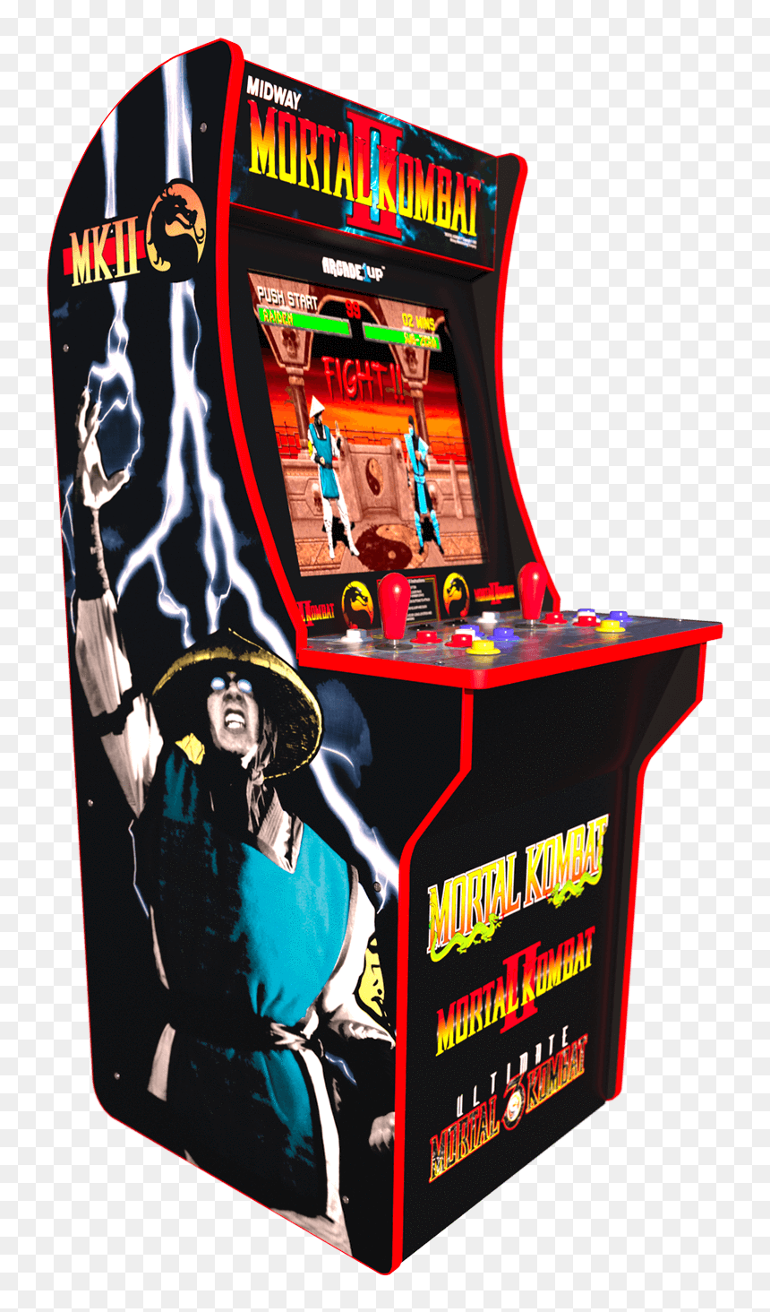 Mortal Kombat Arcade Cabinet"
 Class="lazyload Lazyload - 1up Arcade Mortal Kombat, HD Png Download - mortal kombat vs png