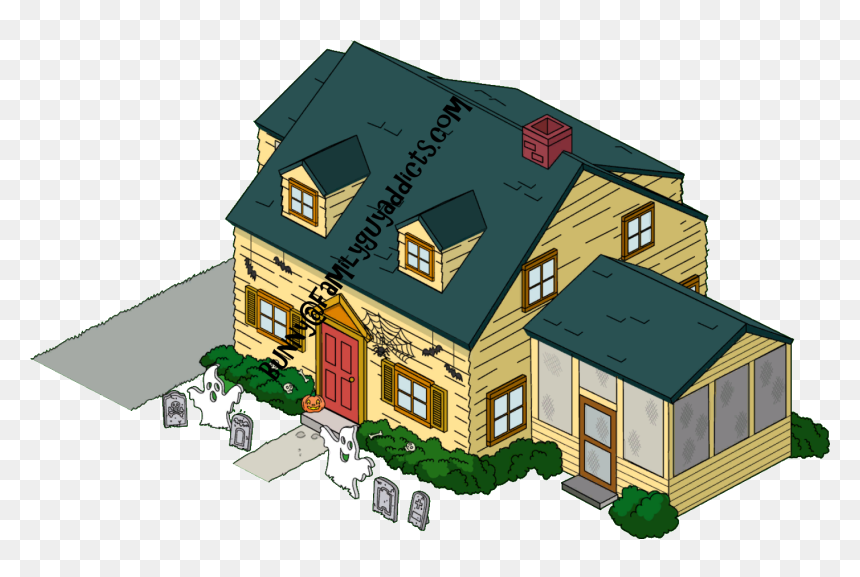 Griffin House Halloween Decorations - Family Guy House Png, Transparent Png - halloween house png