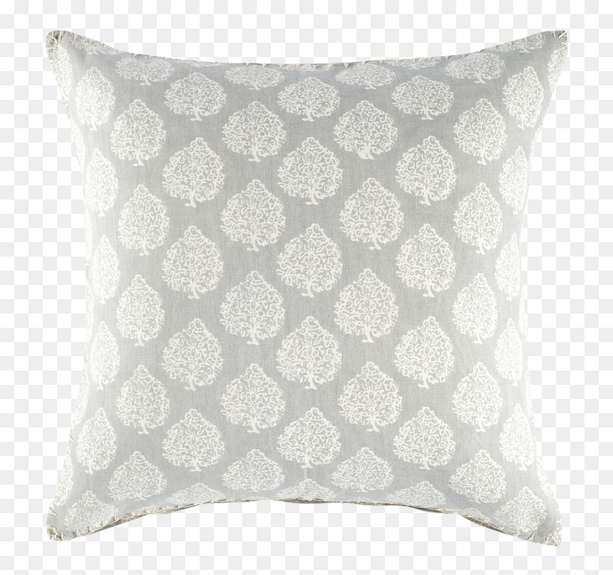 Grey Small Print Pillows, HD Png Download - throw pillow png
