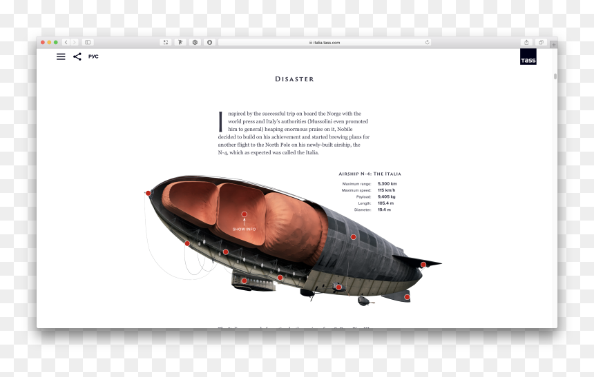 Airship Norge Cross Section, HD Png Download - mussolini png