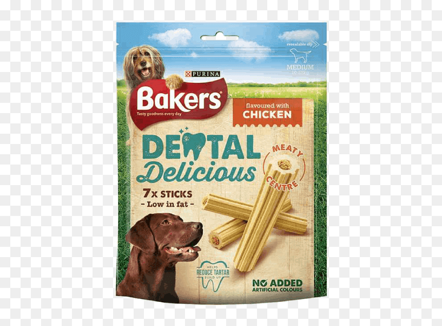 Bakers Dental Delicious Chicken, HD Png Download - dog teeth png
