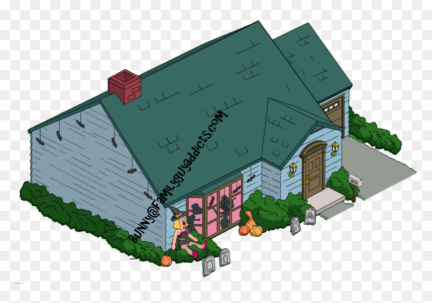 Quagmire House Halloween Decorations - Quagmire House Layout, HD Png Download - halloween house png