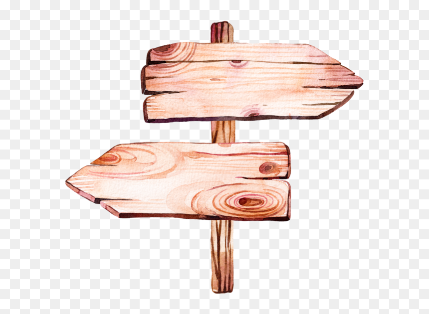 Transparent Wooden Plaque Png - Watercolor Wood Clip Art, Png Download - wooden plaque png