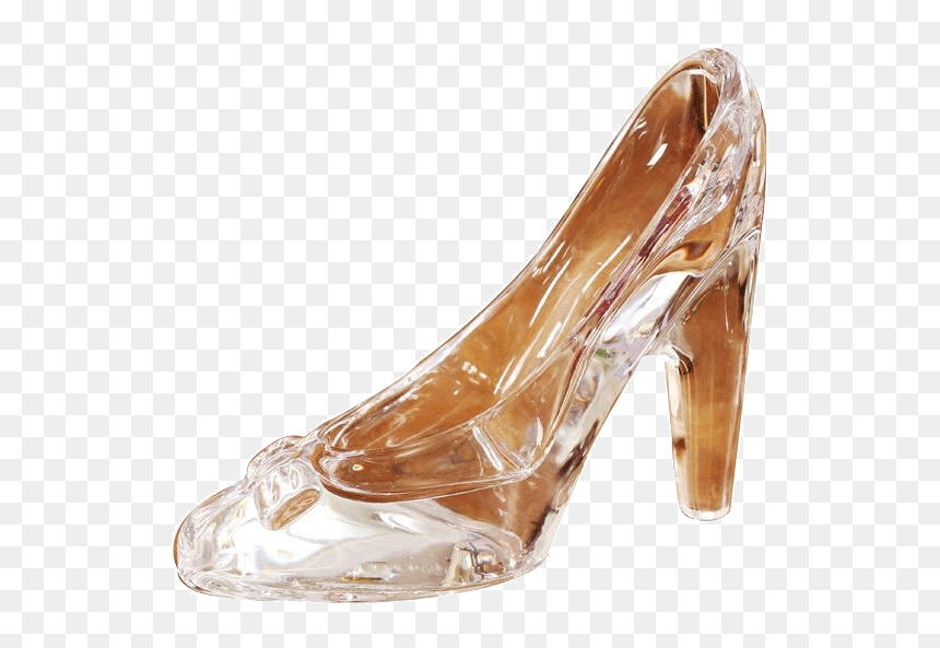 Slipper Cinderella High-heeled Footwear Court Shoe - Glass Heels, HD Png Download - cinderella shoes png