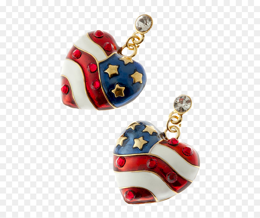 Locket, HD Png Download - american flag heart png