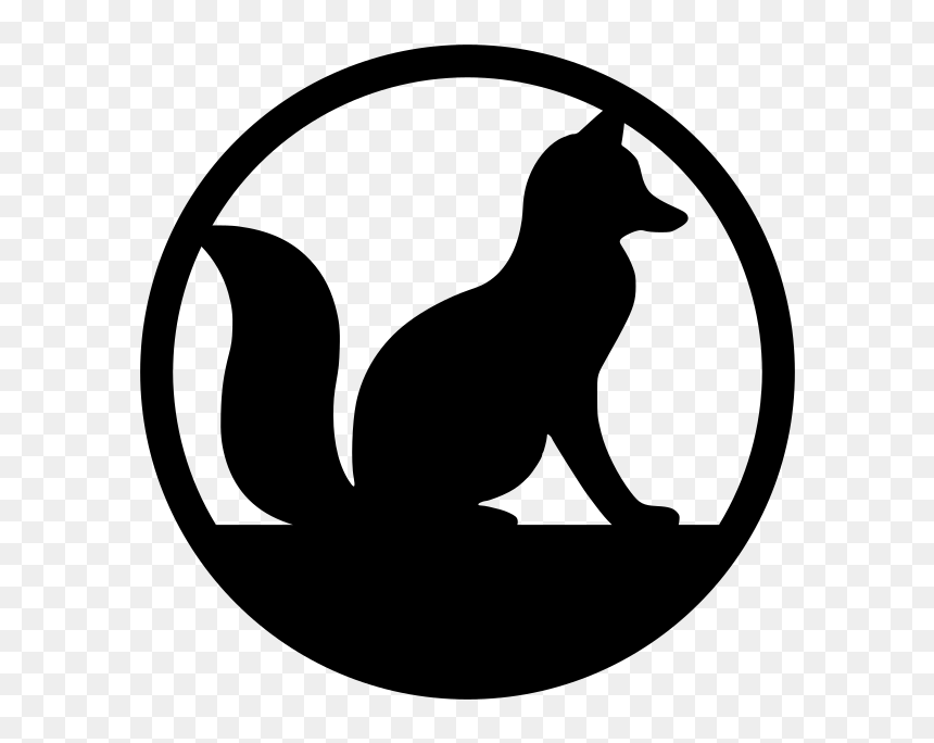 White Fox Silhouette, HD Png Download - white fox png