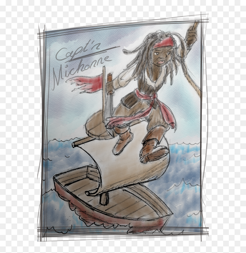 Michonne - Cartoon, HD Png Download - michonne png