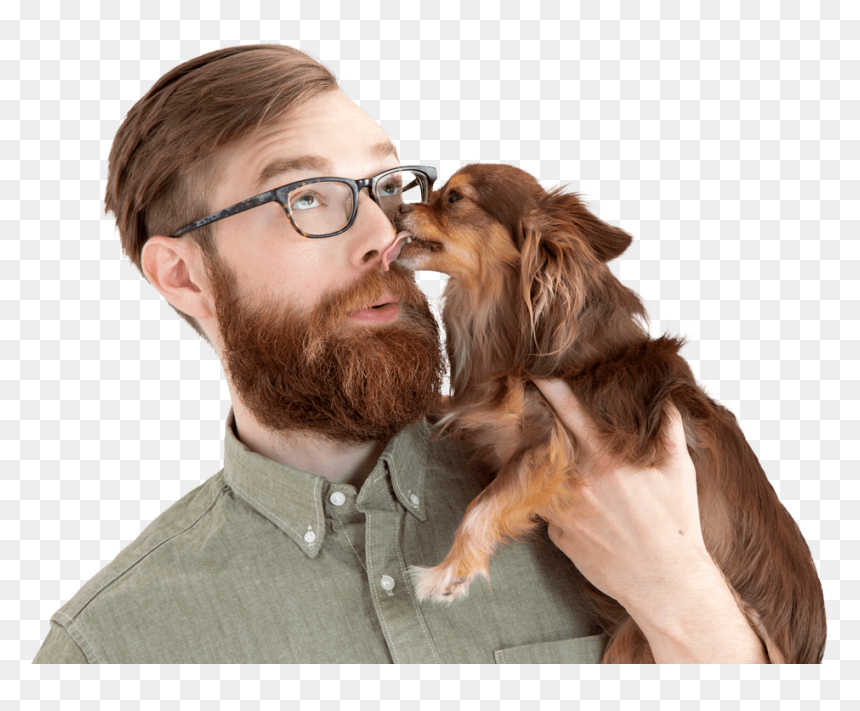 Guy Getting His Face Licked - Companion Dog, HD Png Download - dog teeth png