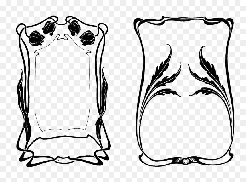 15 Art Nouveau Border Png For Free On Mbtskoudsalg - Art Nouveau Graphic Ornaments, Transparent Png - free border png