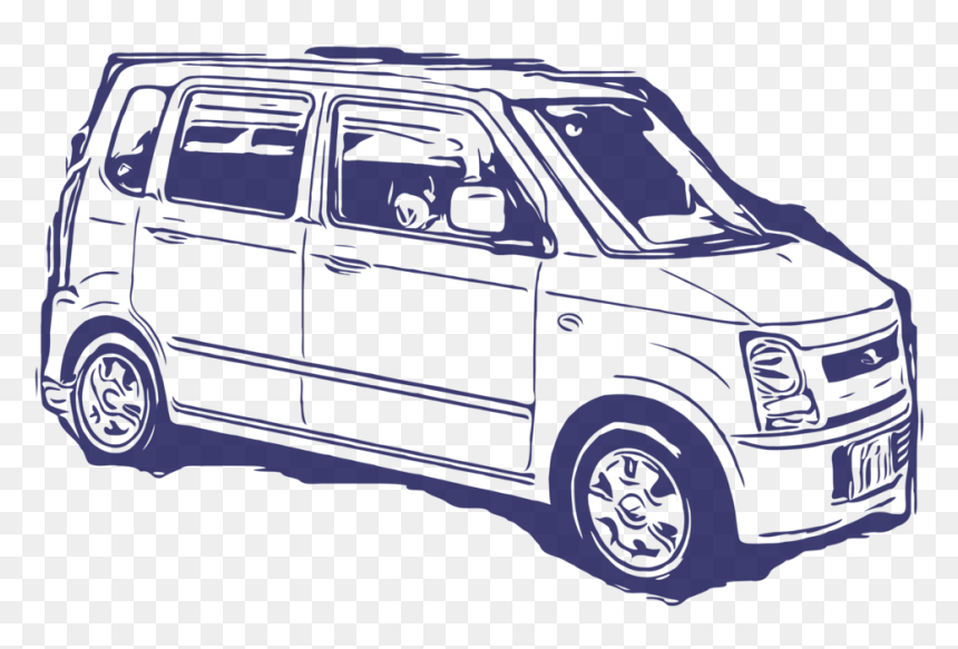 Compact Van,van,suzuki Wagon R - Wagonr Car Clipart, HD Png Download - mini van png