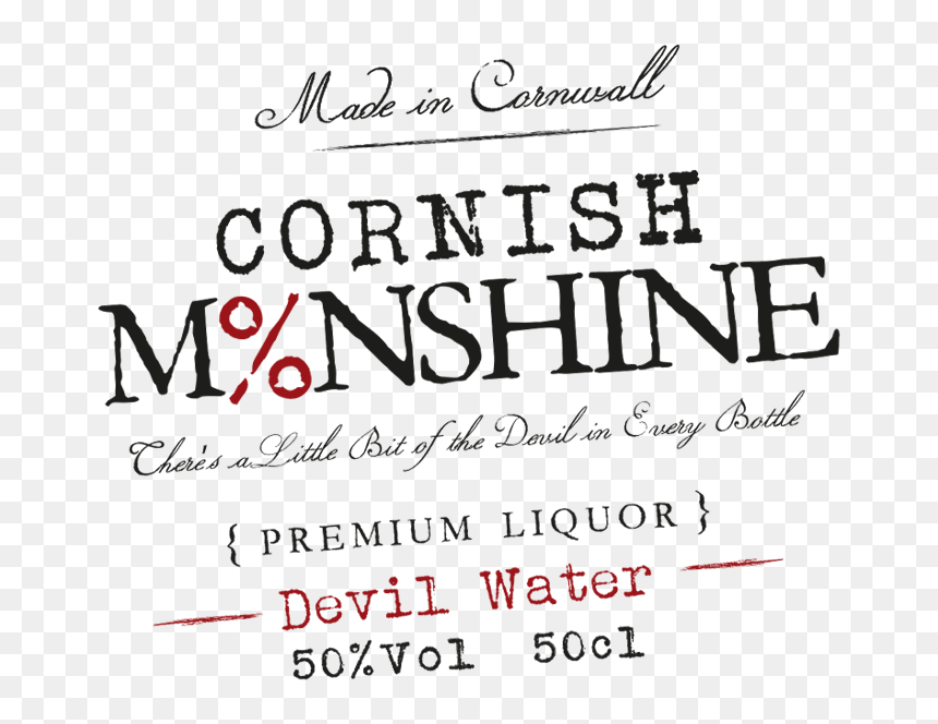 Cornish Moonshine, The Cornish Moonshine Company, Cornwall, - Calligraphy, HD Png Download - moonshine jug png
